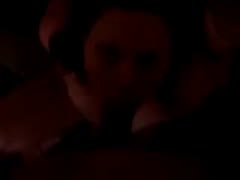 My neighbor, a darling with chubby brunette hair, enjoys sucking my dark shong.